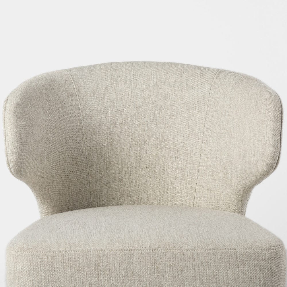 Mercana - Niles 22.5L x 24.0W x 32.0H Cream Fabric Seat W/ Dark Brown Wooden Legs Wingback Dining Chair - 69399 view 6