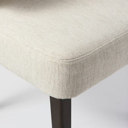 Mercana - Niles 22.5L x 24.0W x 32.0H Cream Fabric Seat W/ Dark Brown Wooden Legs Wingback Dining Chair - 69399 view 8