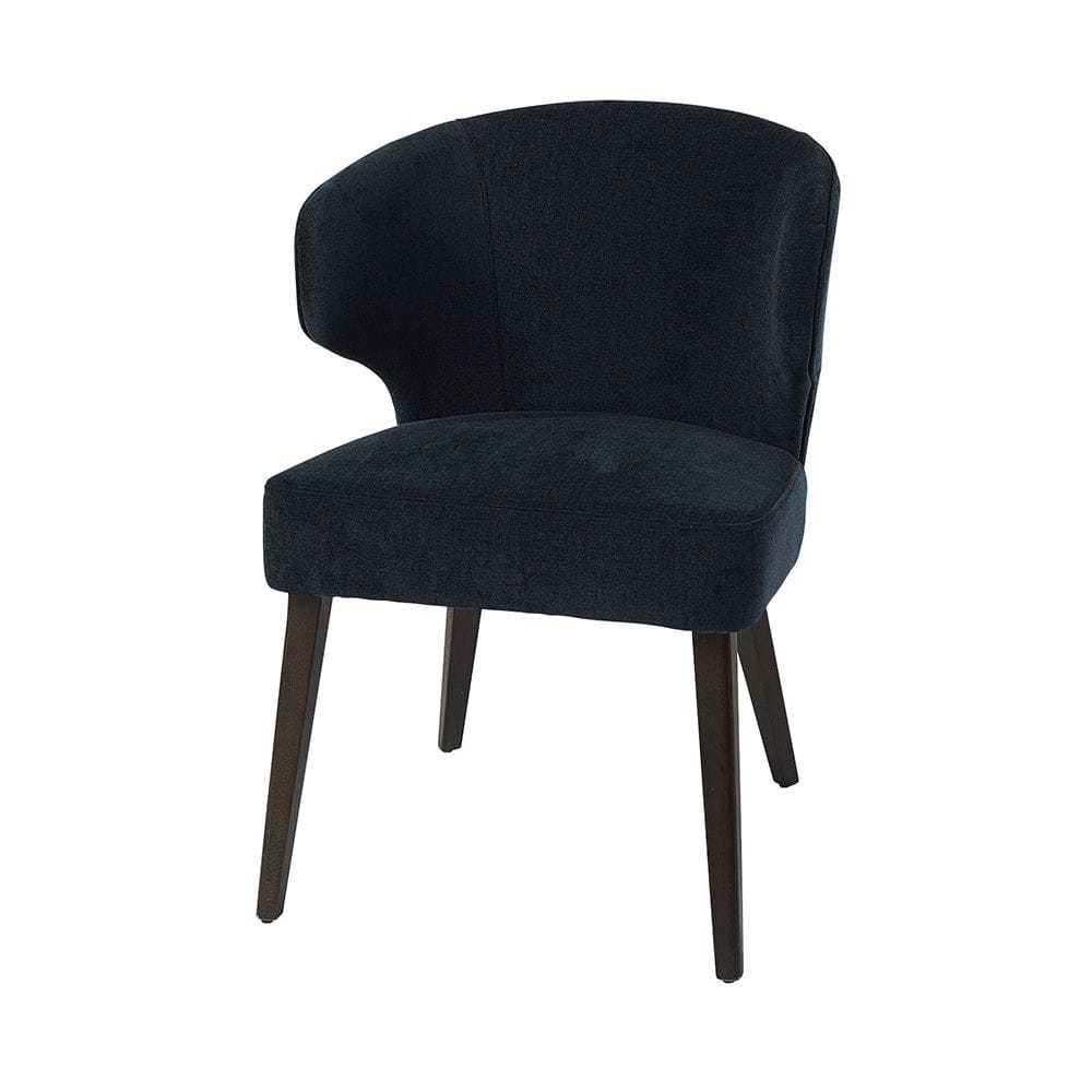 Mercana - Niles 23.5L x 24.0W x 32.0H Navy Fabric Seat W/ Dark Brown Wooden Legs Wingback Dining Chair - 69562 view 1
