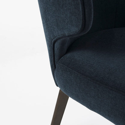 Mercana - Niles 23.5L x 24.0W x 32.0H Navy Fabric Seat W/ Dark Brown Wooden Legs Wingback Dining Chair - 69562 view 6