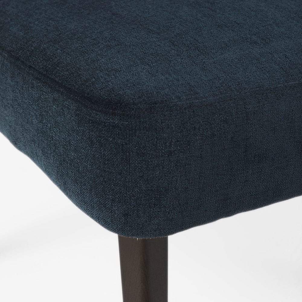 Mercana - Niles 23.5L x 24.0W x 32.0H Navy Fabric Seat W/ Dark Brown Wooden Legs Wingback Dining Chair - 69562 view 7