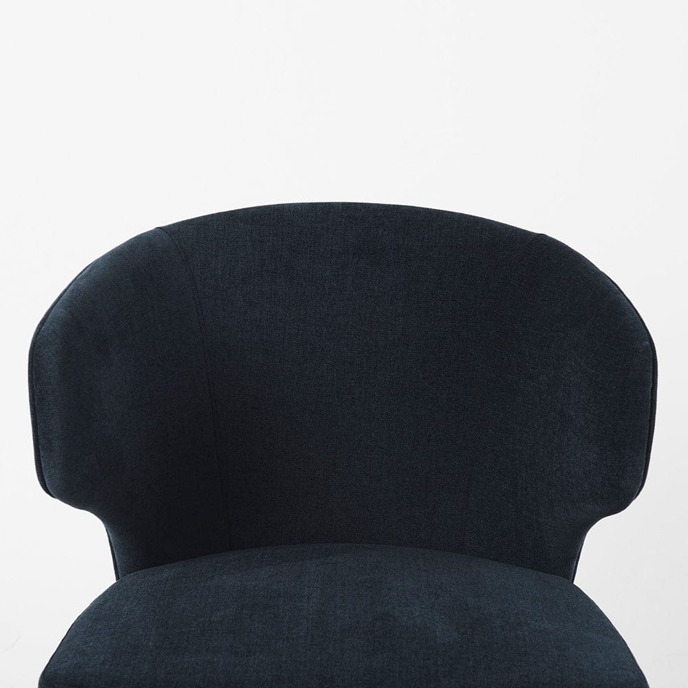Mercana - Niles 23.5L x 24.0W x 32.0H Navy Fabric Seat W/ Medium Brown Wooden Legs Wingback Dining Chair - 69400 view 6