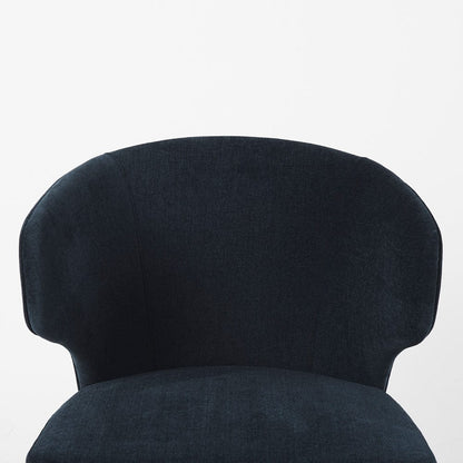 Mercana - Niles 23.5L x 24.0W x 32.0H Navy Fabric Seat W/ Medium Brown Wooden Legs Wingback Dining Chair - 69400 view 6