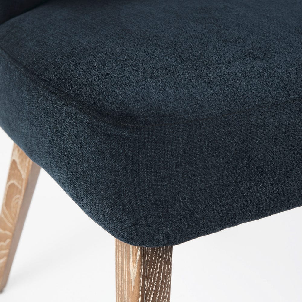 Mercana - Niles 23.5L x 24.0W x 32.0H Navy Fabric Seat W/ Medium Brown Wooden Legs Wingback Dining Chair - 69400 view 8