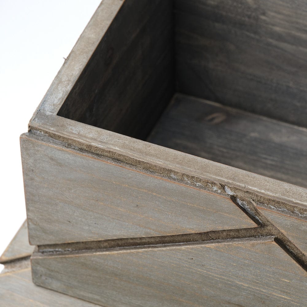 Mercana - Niobe 16L x 11W Gray Wooden Nesting Boxes (Set of 2) - 68435 view 6