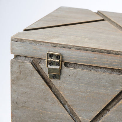 Mercana - Niobe 16L x 11W Gray Wooden Nesting Boxes (Set of 2) - 68435 view 7