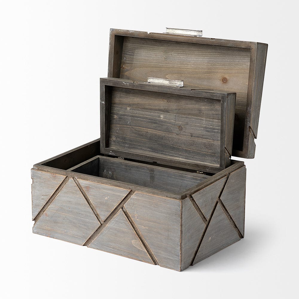 Mercana - Niobe 16L x 11W Gray Wooden Nesting Boxes (Set of 2) - 68435 view 11