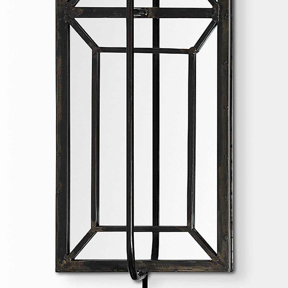 Mercana - Noah 12.2x55 Black Metal w/White Fabric Shade Rectangular Wall Sconce - 68423-AB view 5