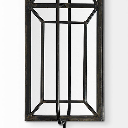 Mercana - Noah 12.2x55 Black Metal w/White Fabric Shade Rectangular Wall Sconce - 68423-AB view 5
