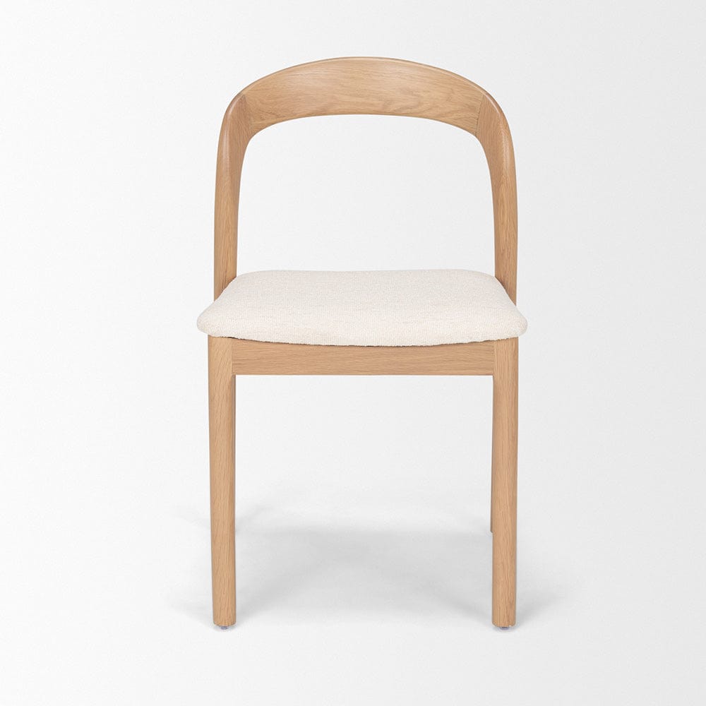 Mercana - Nobu Oak Wood w/ Cream Fabric Open Back Dining Chair (Set of 2) - 70813 view 2
