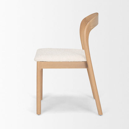 Mercana - Nobu Oak Wood w/ Cream Fabric Open Back Dining Chair (Set of 2) - 70813 view 3