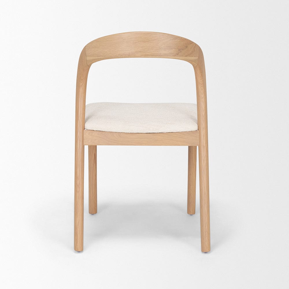 Mercana - Nobu Oak Wood w/ Cream Fabric Open Back Dining Chair (Set of 2) - 70813 view 4