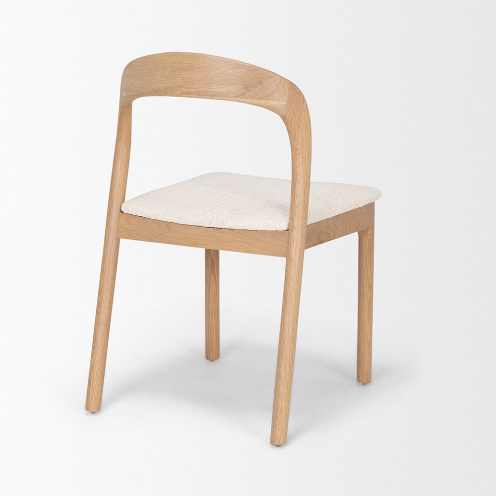 Mercana - Nobu Oak Wood w/ Cream Fabric Open Back Dining Chair (Set of 2) - 70813 view 5