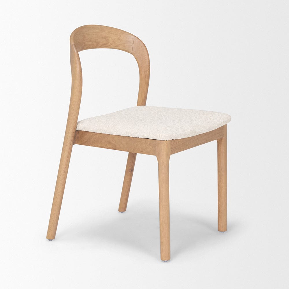 Mercana - Nobu Oak Wood w/ Cream Fabric Open Back Dining Chair (Set of 2) - 70813 view 6