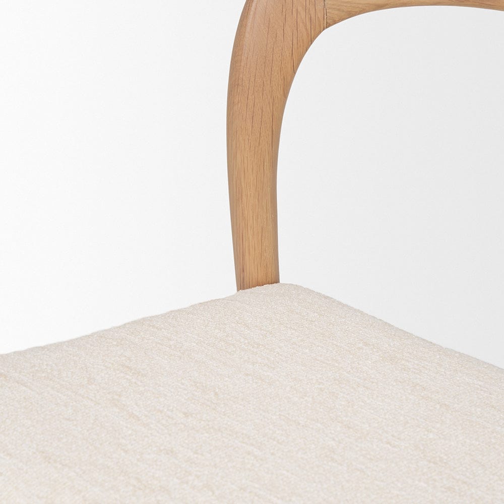 Mercana - Nobu Oak Wood w/ Cream Fabric Open Back Dining Chair (Set of 2) - 70813 view 8