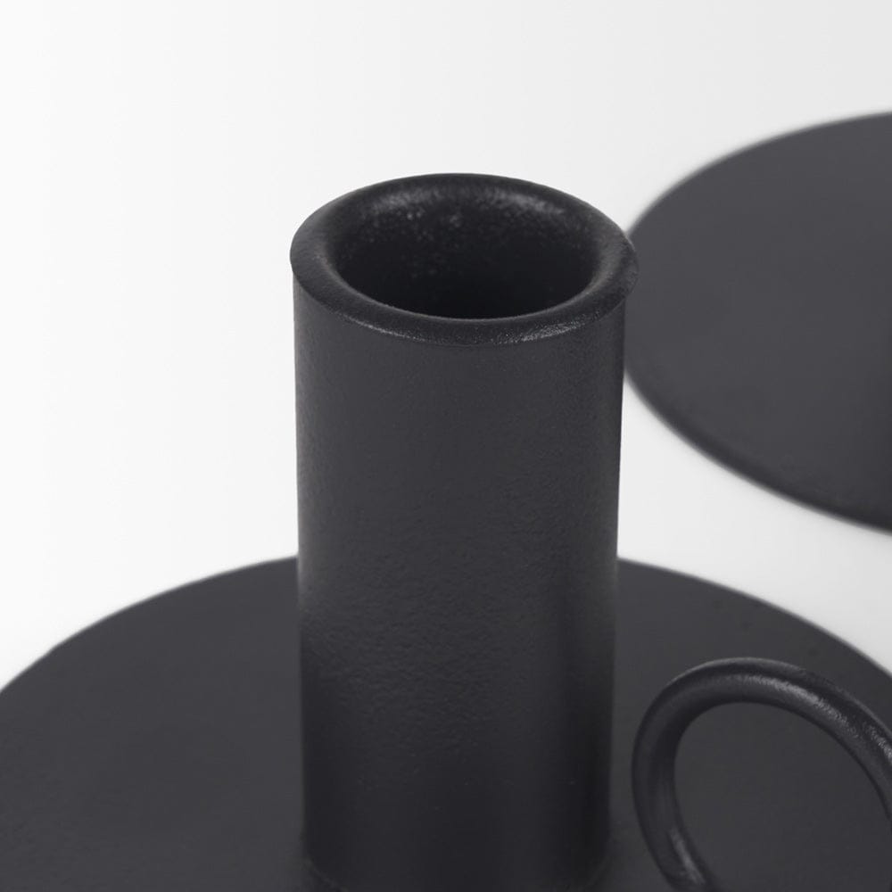 Mercana - Noir Matte Black Metal Candle Holders (Set of 3) - 70524 view 5