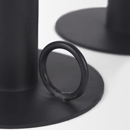Mercana - Noir Matte Black Metal Candle Holders (Set of 3) - 70524 view 6
