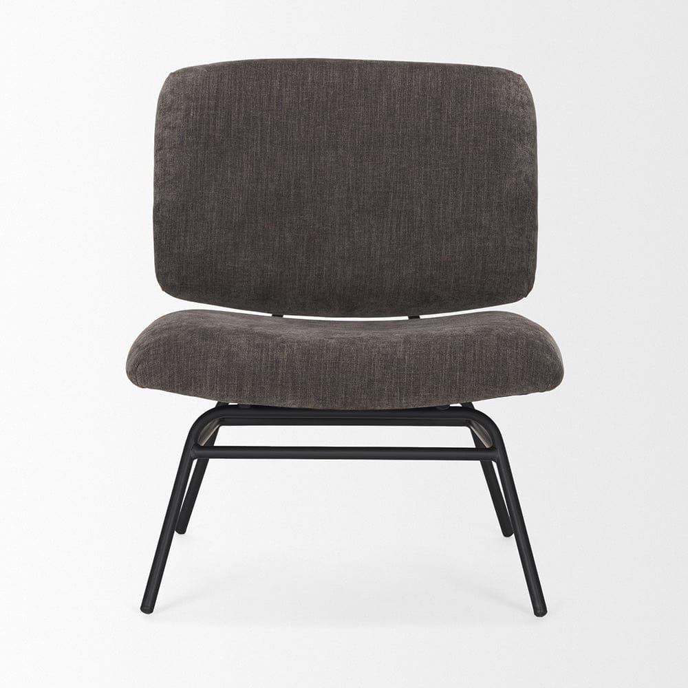 Mercana - Nora Charcoal Fabric w/ Matte Black Metal Legs Accent Chair - 70732_CLOSEOUT view 2