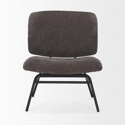 Mercana - Nora Charcoal Fabric w/ Matte Black Metal Legs Accent Chair - 70732_CLOSEOUT view 2