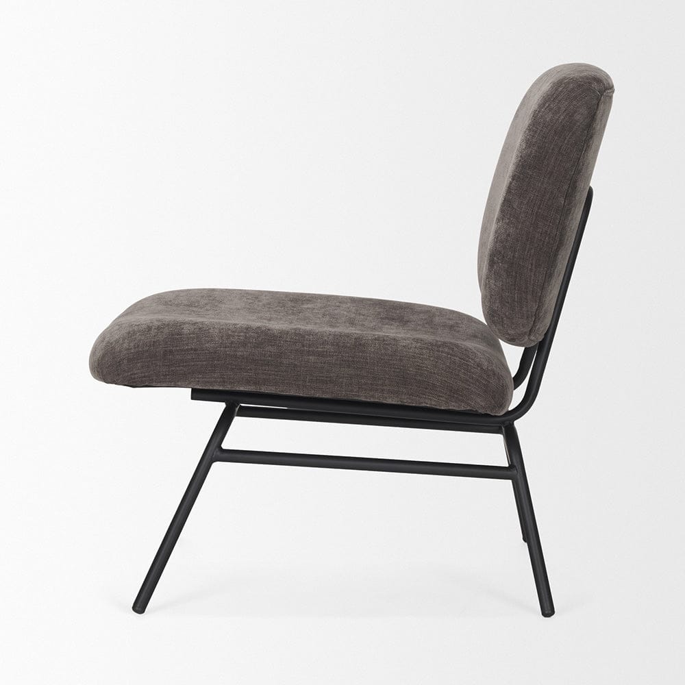 Mercana - Nora Charcoal Fabric w/ Matte Black Metal Legs Accent Chair - 70732_CLOSEOUT view 3