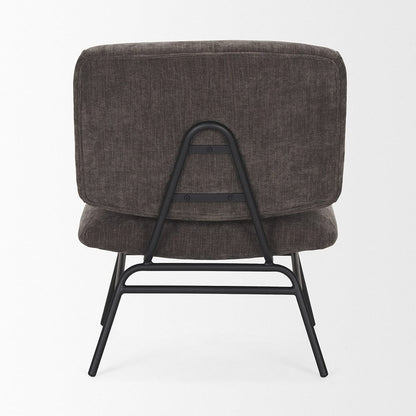 Mercana - Nora Charcoal Fabric w/ Matte Black Metal Legs Accent Chair - 70732_CLOSEOUT view 4