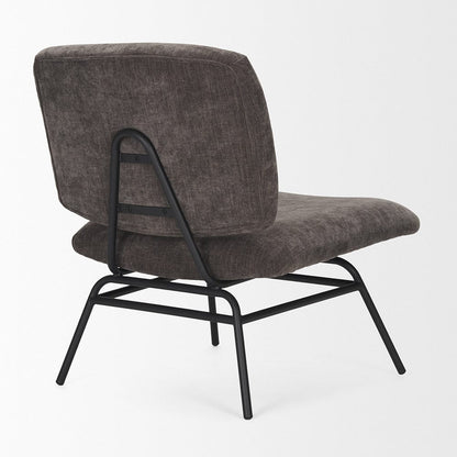 Mercana - Nora Charcoal Fabric w/ Matte Black Metal Legs Accent Chair - 70732_CLOSEOUT view 5