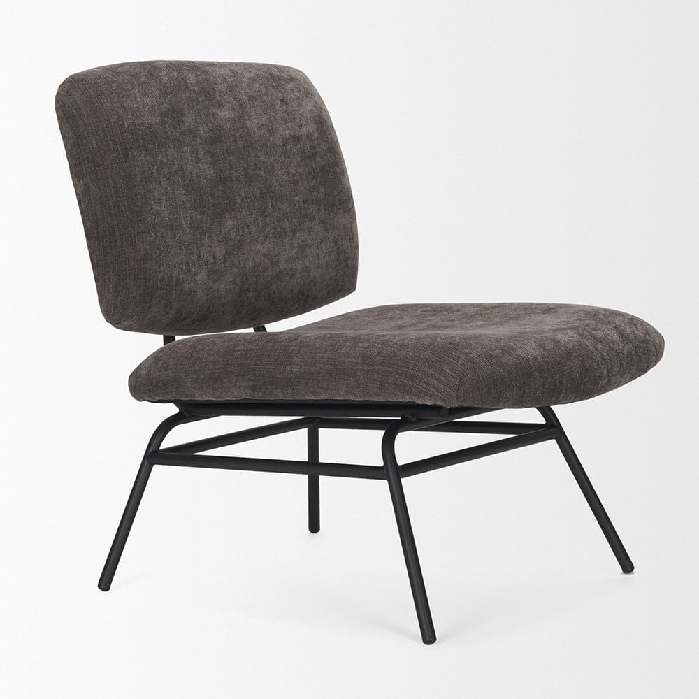 Mercana - Nora Charcoal Fabric w/ Matte Black Metal Legs Accent Chair - 70732_CLOSEOUT view 6