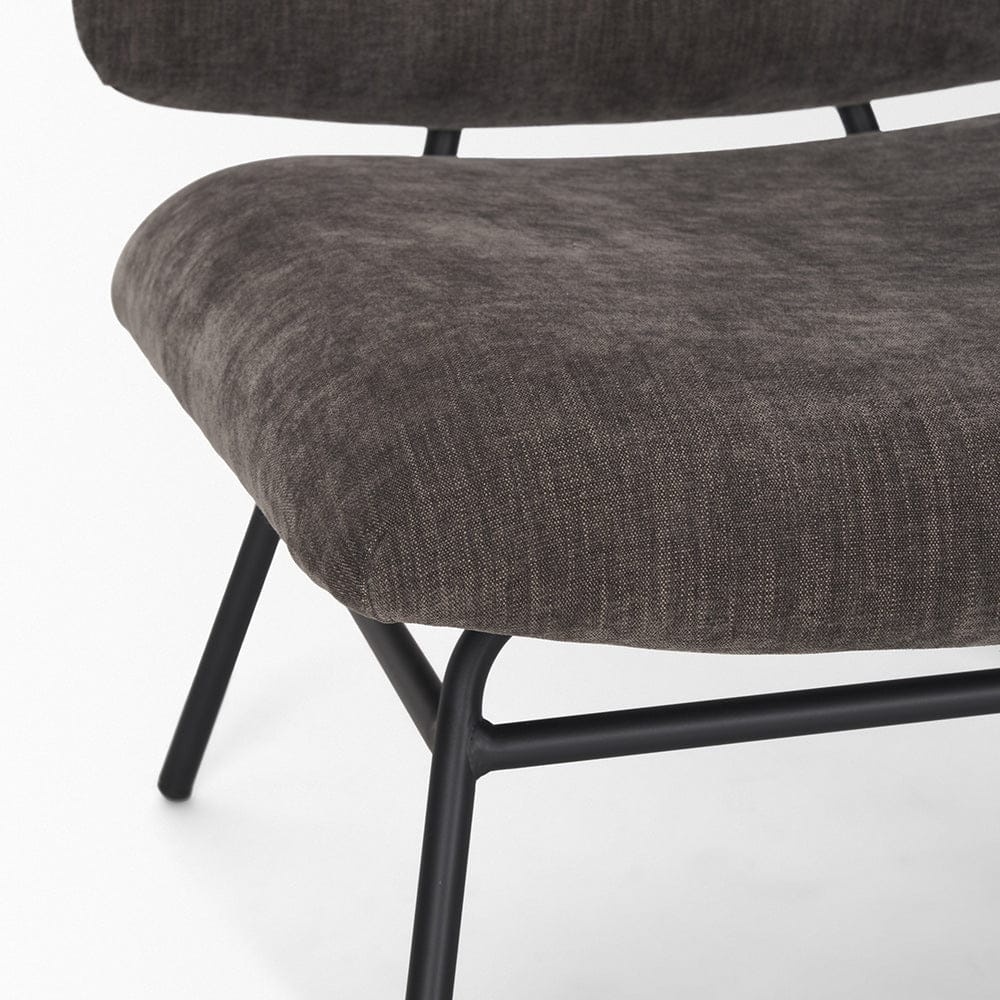 Mercana - Nora Charcoal Fabric w/ Matte Black Metal Legs Accent Chair - 70732_CLOSEOUT view 9