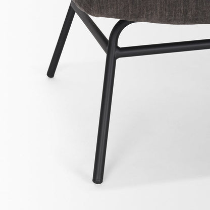 Mercana - Nora Charcoal Fabric w/ Matte Black Metal Legs Accent Chair - 70732_CLOSEOUT view 10