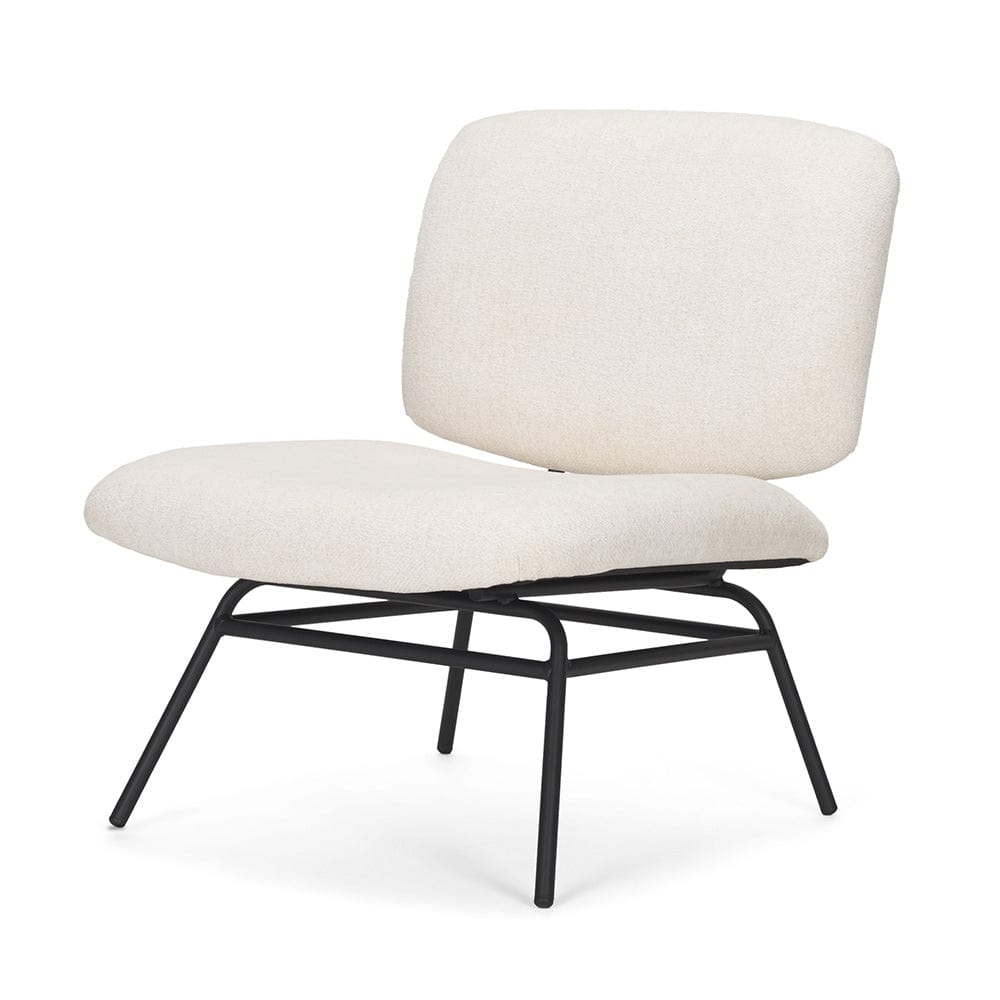 Mercana - Nora Cream Fabric w/ Matte Black Metal Legs Accent Chair - 70684_CLOSEOUT view 1
