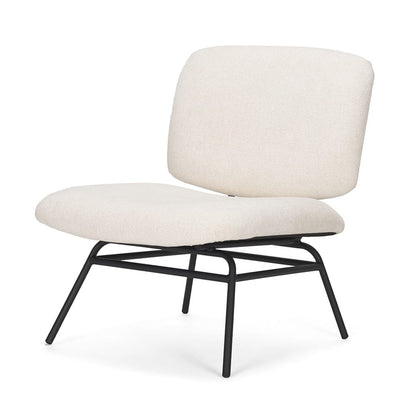 Mercana - Nora Cream Fabric w/ Matte Black Metal Legs Accent Chair - 70684_CLOSEOUT view 1