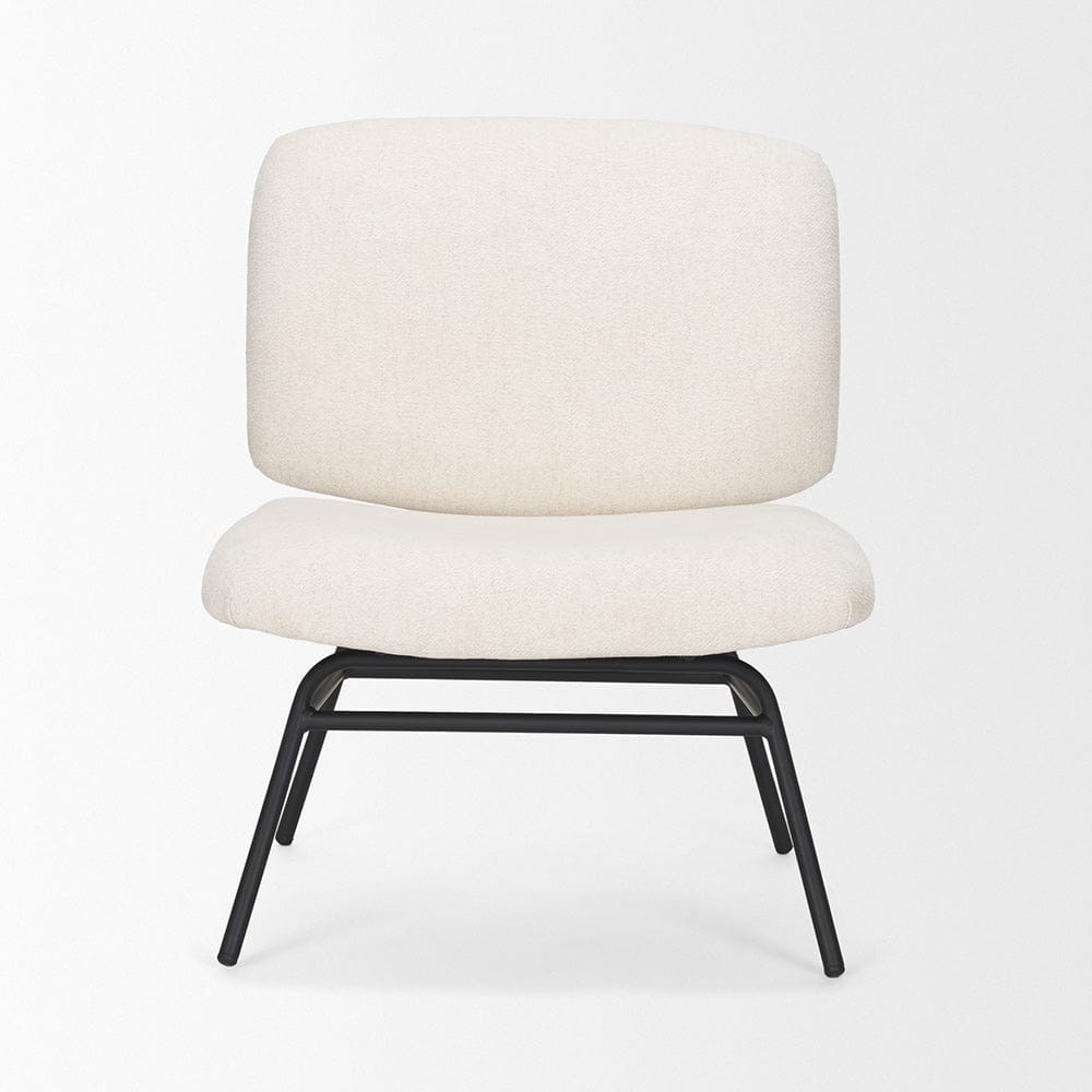 Mercana - Nora Cream Fabric w/ Matte Black Metal Legs Accent Chair - 70684_CLOSEOUT view 2