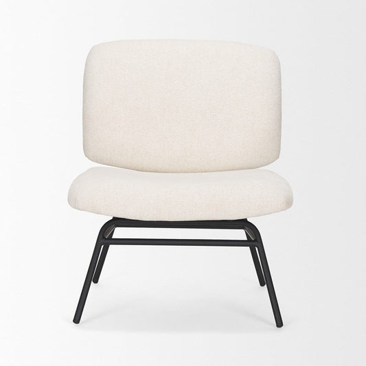 Mercana - Nora Cream Fabric w/ Matte Black Metal Legs Accent Chair - 70684_CLOSEOUT view 2