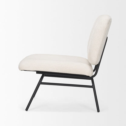 Mercana - Nora Cream Fabric w/ Matte Black Metal Legs Accent Chair - 70684_CLOSEOUT view 3