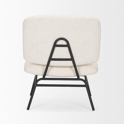 Mercana - Nora Cream Fabric w/ Matte Black Metal Legs Accent Chair - 70684_CLOSEOUT view 4