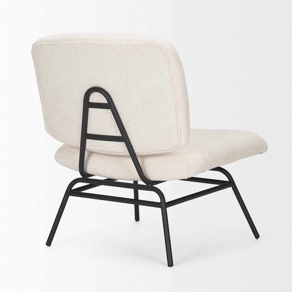 Mercana - Nora Cream Fabric w/ Matte Black Metal Legs Accent Chair - 70684_CLOSEOUT view 5