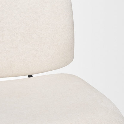 Mercana - Nora Cream Fabric w/ Matte Black Metal Legs Accent Chair - 70684_CLOSEOUT view 8