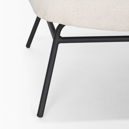 Mercana - Nora Cream Fabric w/ Matte Black Metal Legs Accent Chair - 70684_CLOSEOUT view 10