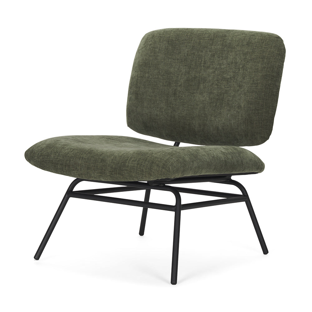 Mercana - Nora Forest Green Fabric w/ Matte Black Metal Legs Accent Chair - 70685_CLOSEOUT view 1
