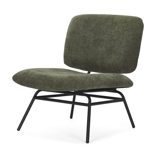 Mercana - Nora Forest Green Fabric w/ Matte Black Metal Legs Accent Chair - 70685_CLOSEOUT view 1