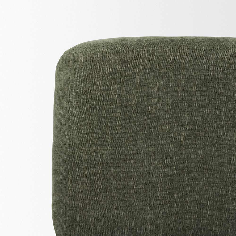 Mercana - Nora Forest Green Fabric w/ Matte Black Metal Legs Accent Chair - 70685_CLOSEOUT view 7