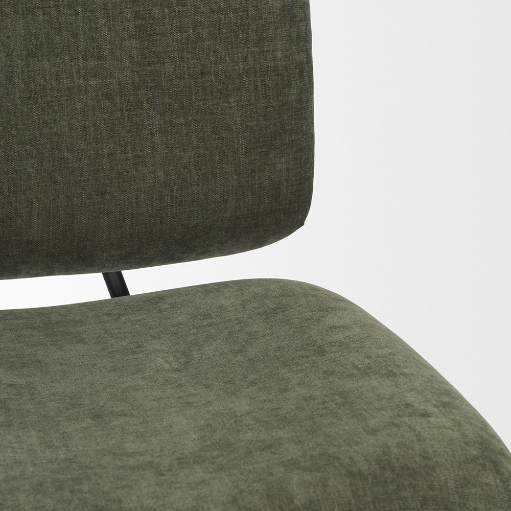 Mercana - Nora Forest Green Fabric w/ Matte Black Metal Legs Accent Chair - 70685_CLOSEOUT view 8