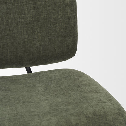 Mercana - Nora Forest Green Fabric w/ Matte Black Metal Legs Accent Chair - 70685_CLOSEOUT view 8