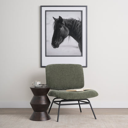 Mercana - Nora Forest Green Fabric w/ Matte Black Metal Legs Accent Chair - 70685_CLOSEOUT view 12