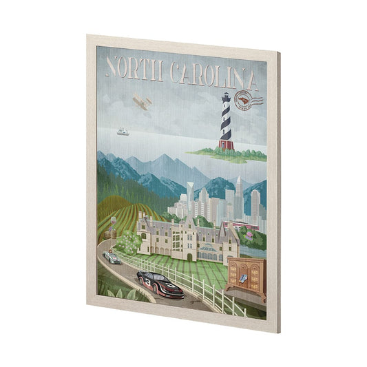 Mercana - North Carolina by Mercana Studio a Hand Embellished Textured Framed Art Print - 14970 view 2