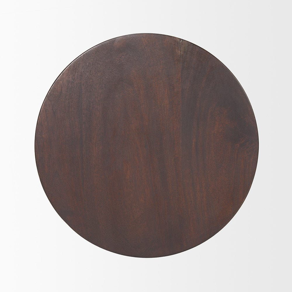 Mercana - Novell Dark Brown Wood Pedestal Accent Table - 70510 view 4