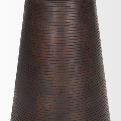 Mercana - Novell Dark Brown Wood Pedestal Accent Table - 70510 view 6