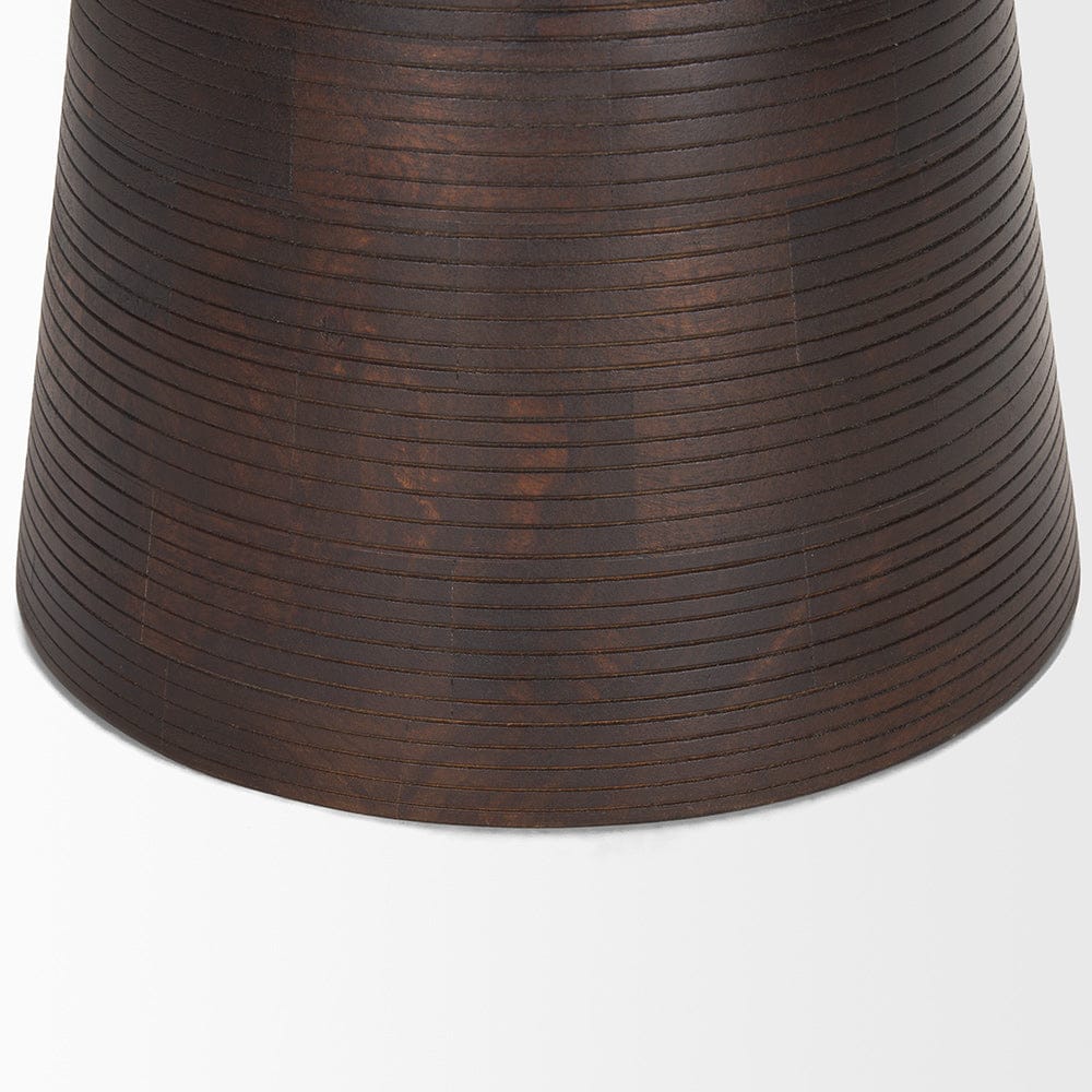Mercana - Novell Dark Brown Wood Pedestal Accent Table - 70510 view 7