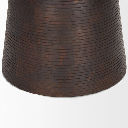 Mercana - Novell Dark Brown Wood Pedestal Accent Table - 70510 view 7