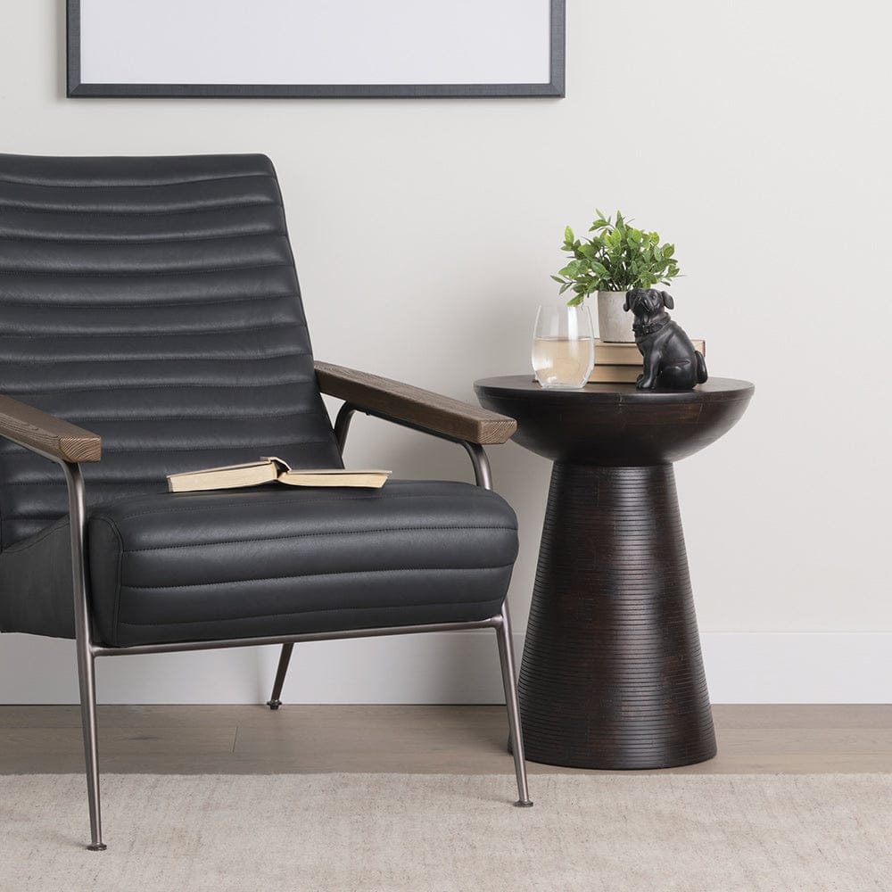 Mercana - Novell Dark Brown Wood Pedestal Accent Table - 70510 view 8